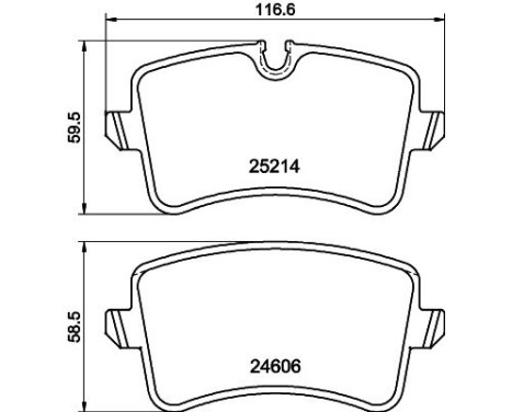 Brake pad set, disc brake 8DB 355 025-311 Hella, Image 4