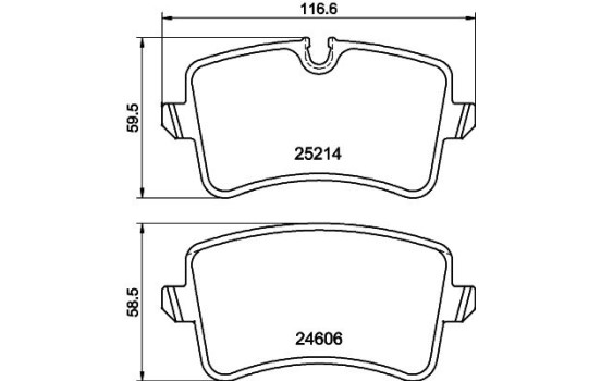 Brake pad set, disc brake 8DB 355 025-311 Hella, Image 4