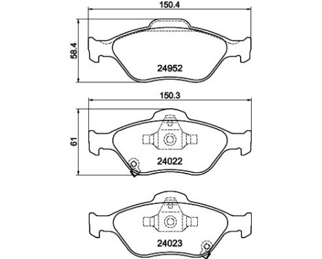Brake pad set, disc brake 8DB 355 025-321 Hella, Image 4