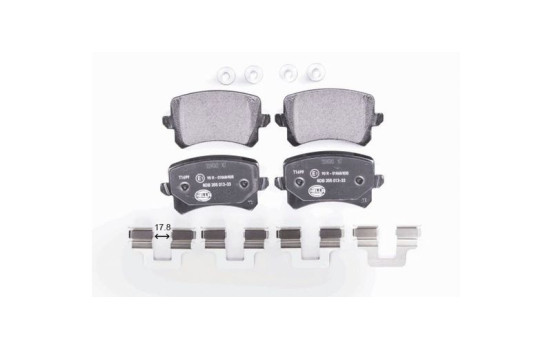 Brake pad set, disc brake 8DB 355 025-331 Hella