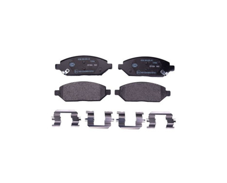 Brake pad set, disc brake 8DB 355 025-451 Hella