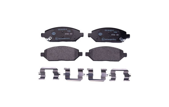 Brake pad set, disc brake 8DB 355 025-451 Hella