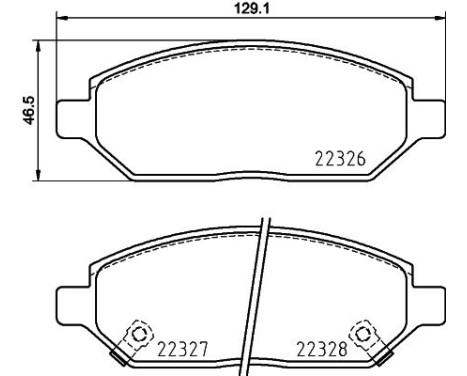 Brake pad set, disc brake 8DB 355 025-451 Hella, Image 4