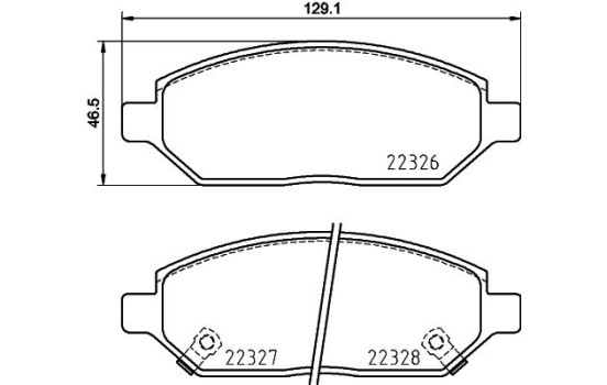 Brake pad set, disc brake 8DB 355 025-451 Hella, Image 4