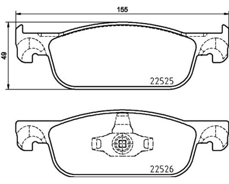 Brake pad set, disc brake 8DB 355 025-471 Hella, Image 4