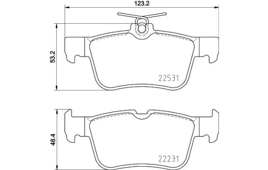 Brake pad set, disc brake 8DB 355 025-491 Hella, Image 4