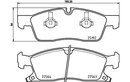 Brake pad set, disc brake 8DB 355 025-541 Hella, Image 4