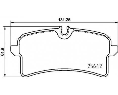 Brake pad set, disc brake 8DB 355 025-571 Hella