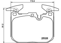 Brake pad set, disc brake 8DB 355 025-771 Hella