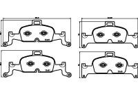 Brake pad set, disc brake 8DB 355 025-811 Hella