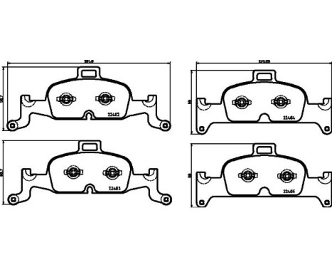 Brake pad set, disc brake 8DB 355 025-811 Hella