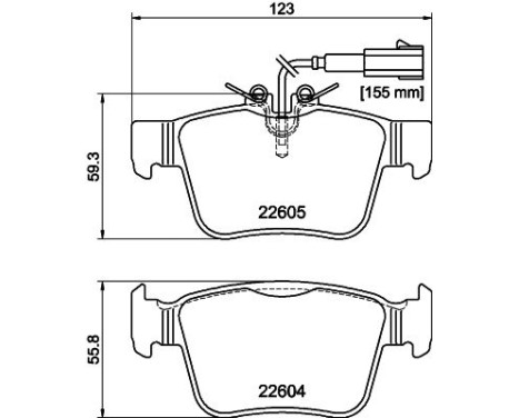 Brake pad set, disc brake 8DB 355 025-881 Hella, Image 4