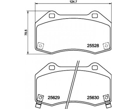 Brake pad set, disc brake 8DB 355 025-891 Hella Pagid GmbH