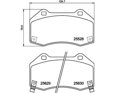 Brake pad set, disc brake 8DB 355 025-891 Hella, Image 4