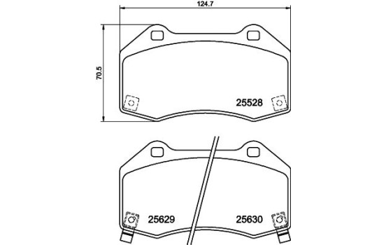 Brake pad set, disc brake 8DB 355 025-891 Hella, Image 4
