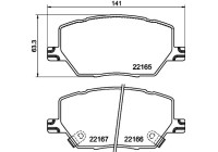 Brake pad set, disc brake 8DB 355 025-901 Hella