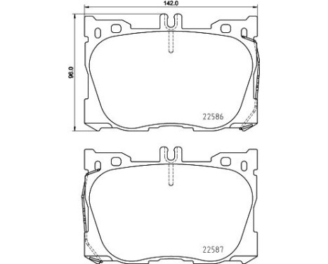 Brake pad set, disc brake 8DB 355 031-701 Hella, Image 3
