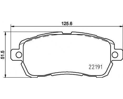 Brake pad set, disc brake 8DB 355 031-721 Hella