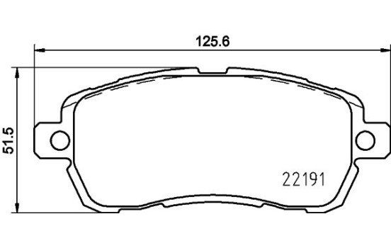 Brake pad set, disc brake 8DB 355 031-721 Hella