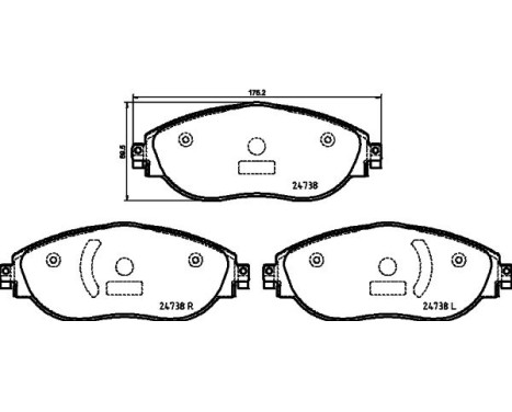 Brake pad set, disc brake 8DB 355 031-751 Hella, Image 3
