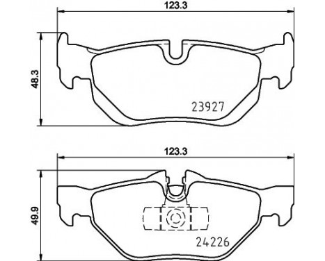 Brake pad set, disc brake 8DB 355 031-781 Hella