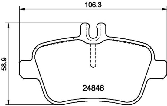 Brake pad set, disc brake 8DB 355 032-061 Hella