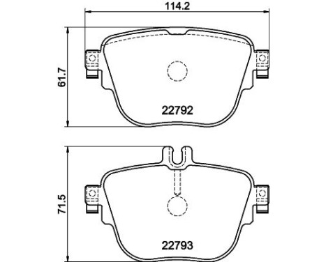 Brake pad set, disc brake 8DB 355 032-161 Hella, Image 4