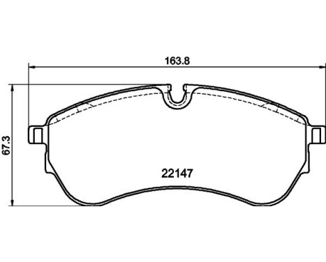 Brake pad set, disc brake 8DB 355 032-921 Hella