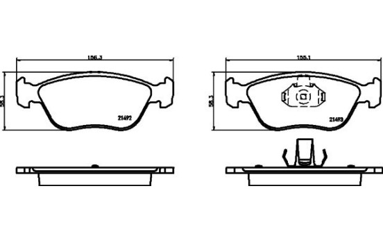 Brake pad set, disc brake 8DB 355 032-971 Hella