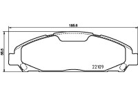 Brake pad set, disc brake 8DB 355 032-991 Hella
