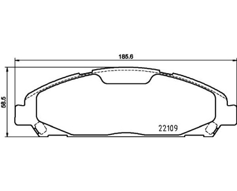 Brake pad set, disc brake 8DB 355 032-991 Hella