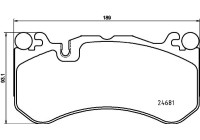 Brake pad set, disc brake 8DB 355 036-461 Hella