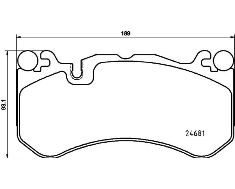 Brake pad set, disc brake 8DB 355 036-461 Hella