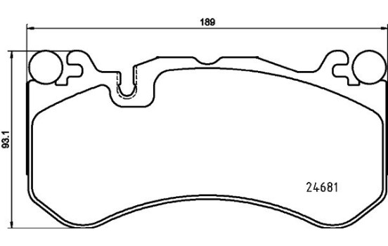 Brake pad set, disc brake 8DB 355 036-461 Hella