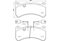 Brake pad set, disc brake 8DB 355 036-481 Hella