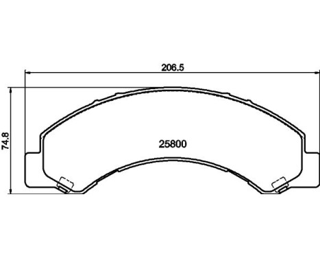 Brake pad set, disc brake 8DB 355 037-711 Hella