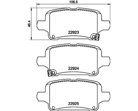Brake pad set, disc brake 8DB 355 037-721 Hella, Image 4