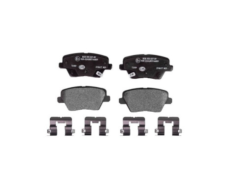 Brake pad set, disc brake 8DB 355 037-891 Hella