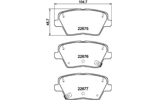Brake pad set, disc brake 8DB 355 037-891 Hella, Image 4