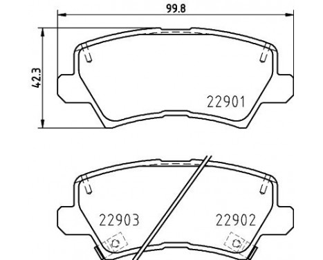 Brake pad set, disc brake 8DB 355 037-921 Hella Pagid GmbH