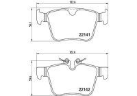 Brake pad set, disc brake 8DB 355 037-931 Hella