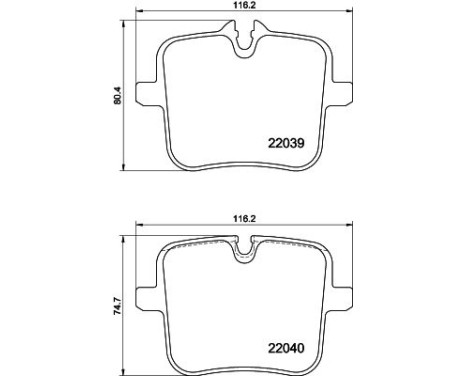 BRAKE PAD SET, DISC BRAKE 8DB 355 037-991 Hella, Image 4