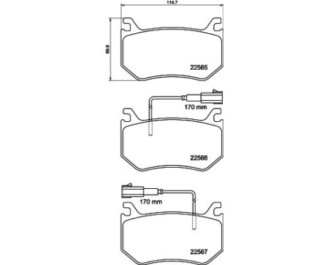 Brake pad set, disc brake 8DB 355 039-031 Hella, Image 4