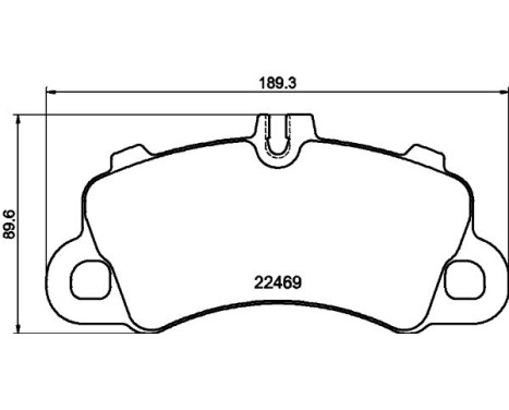 Brake pad set, disc brake 8DB 355 039-101 Hella, Image 4