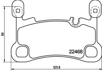 Brake pad set, disc brake 8DB 355 039-111 Hella