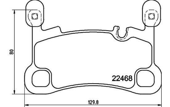 Brake pad set, disc brake 8DB 355 039-111 Hella