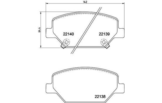 Brake pad set, disc brake 8DB 355 039-121 Hella, Image 4