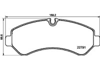 Brake pad set, disc brake 8DB 355 039-131 Hella