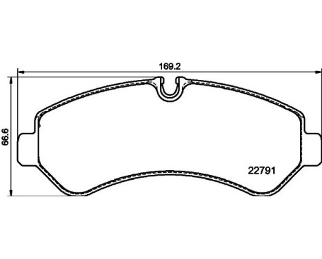 Brake pad set, disc brake 8DB 355 039-131 Hella