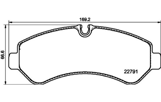Brake pad set, disc brake 8DB 355 039-131 Hella
